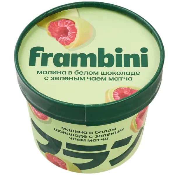 Малина в белом шоколаде с зеленым чаем матча Frambini 130г