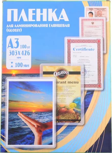 Пленка для ламинирования 303х426 (100 мик) 100 шт Office Kit (PLP10630)