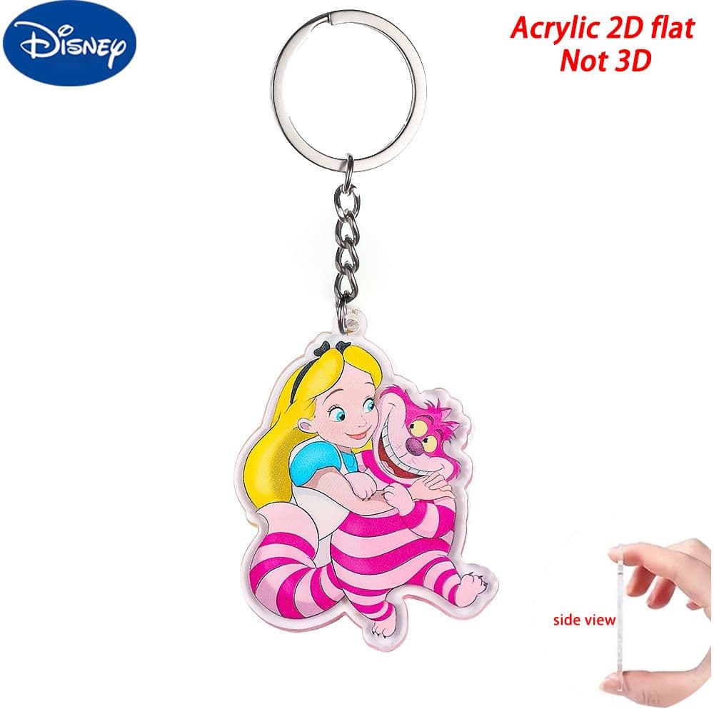 1 Акриловый брелок для ключей Disney "Алиса в стране чудес", подходящий для рюкзаков и т.д.