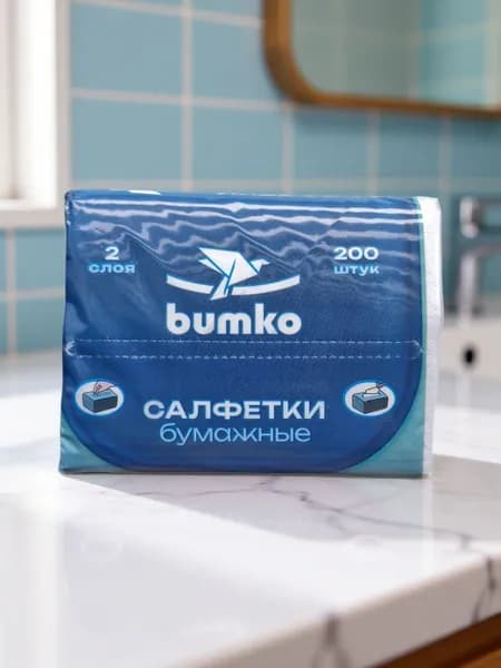 КОМФОРТ Бумажные салфетки, 200 шт.