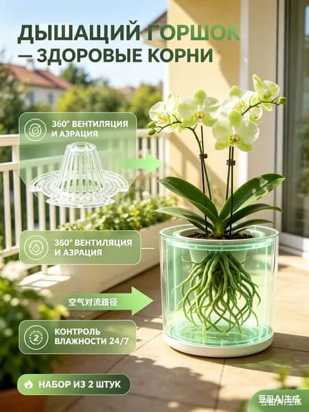 Вазон 0.1 л, 4.5 см, 2 шт, цвет прозрачный