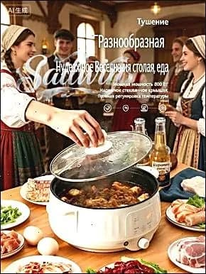 Многофункциональная бытовая электрическая сковорода