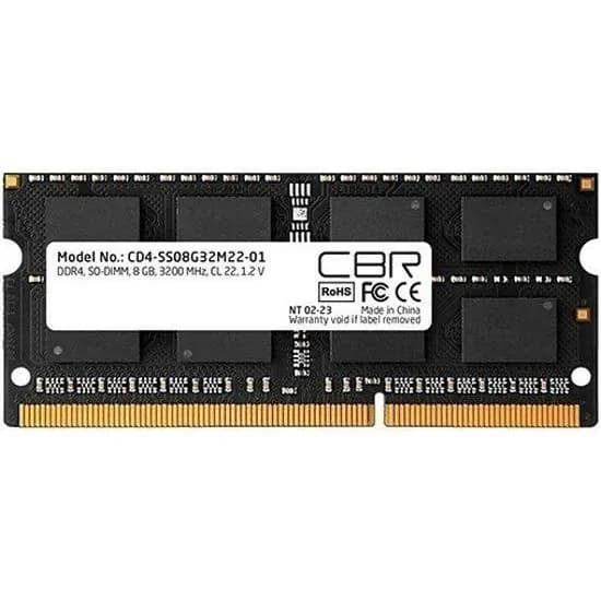 CBR Оперативная память DDR4 8GB 3200MHz CL22 (22-22-22-52) DDR4, 3200 МГц, 1 x 8 ГБ (CD4-SS08G32M22-01)