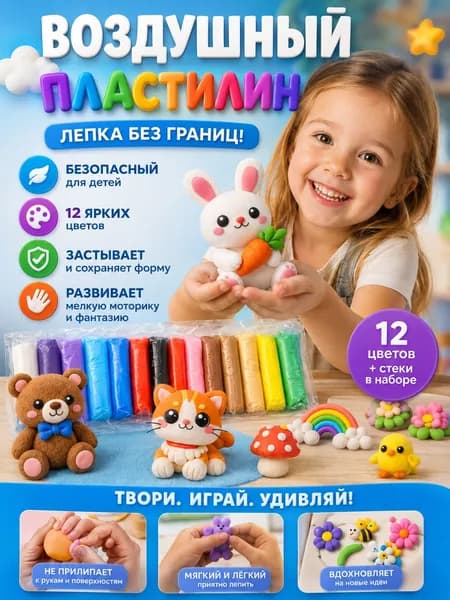 воздушный пластилин набор