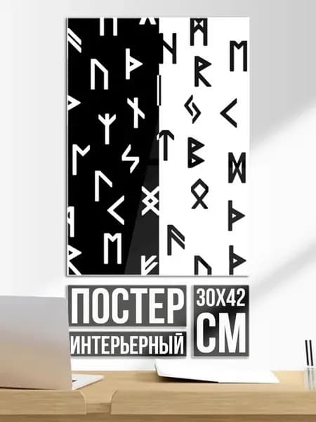 Постер на стену Руны