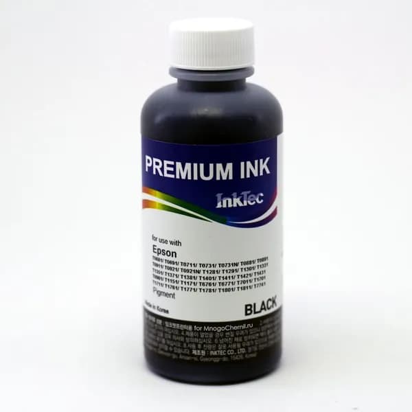Чернила InkTec E0013-100MB Black для Epson T0681/T1031, (100мл) Pigment