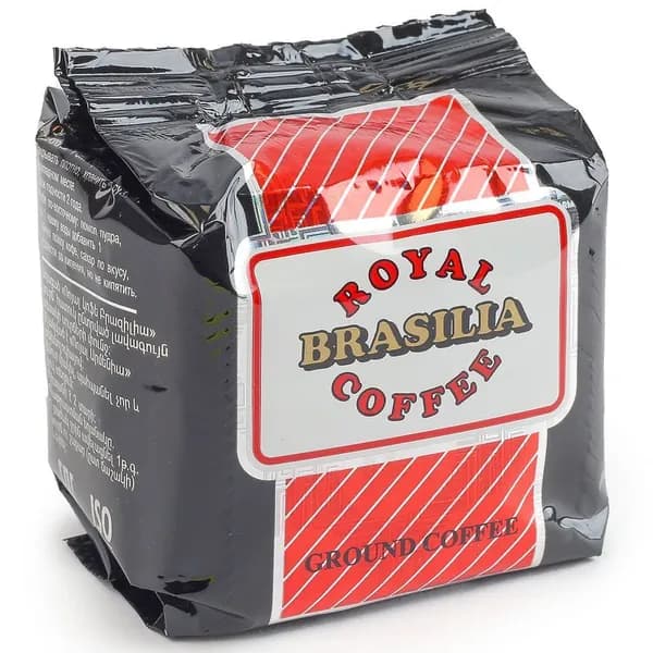 Кофе молотый Роял Армения Бразилия / Royal Armenia Brasilia / вакуумная упаковка 100г