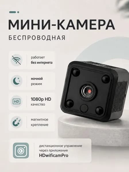 Мини-камера с ночной съёмкой беспроводная