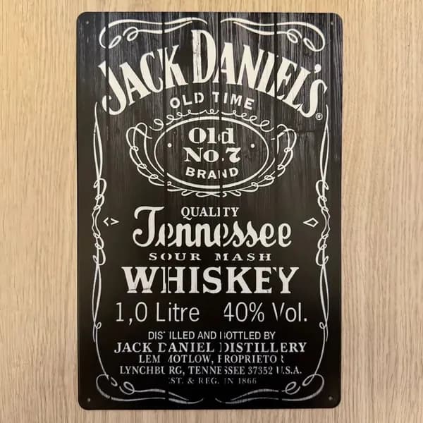 Табличка металлическая интерьерная Арт Виски Джек Дэниэлс Art Jack Daniel's Whiskey