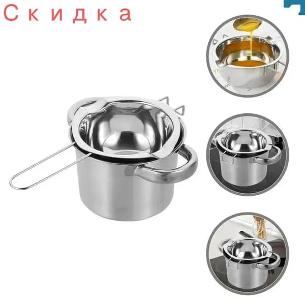 Топящий горшок для шоколада, набор для топления шоколада, сыра и конфет, горячие топимые сладости, двойной бойлер из нержавеющей стали
