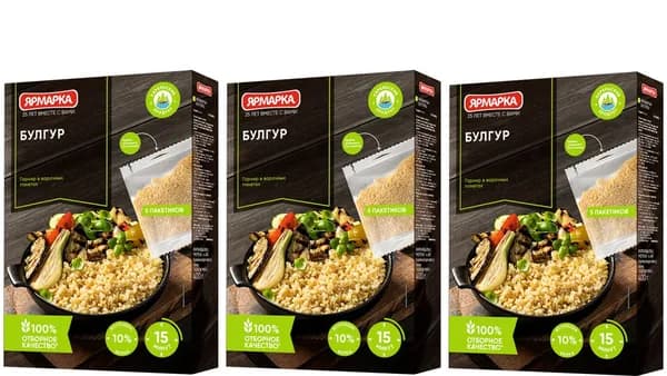 Булгур ЯРМАРКА "Отборная" (5шт*80г) 400г*3штуки