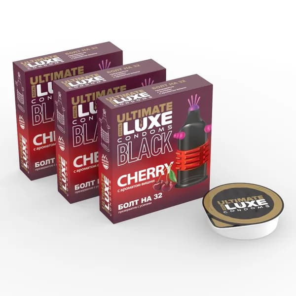 Презервативы Luxe Black Ultimate Болт на 32 комплект из 3 пачек