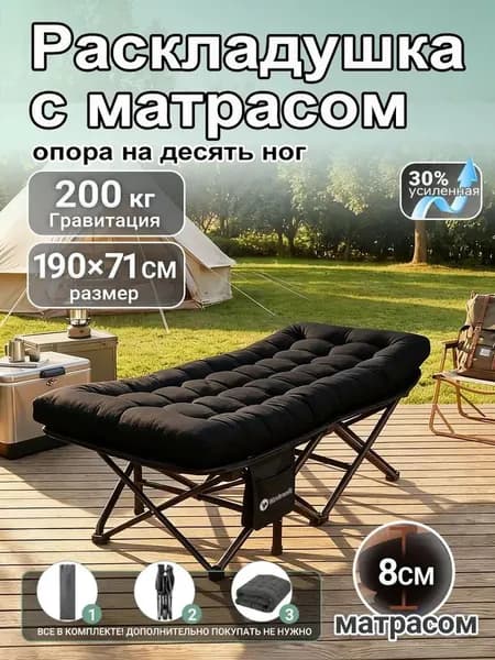 Раскладушка ,71х190х37см
