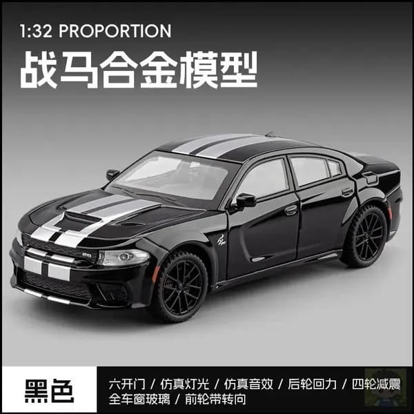 Модель автомобиля Jiaye 1:32 Черный, без упаковки (россыпь), звук/свет