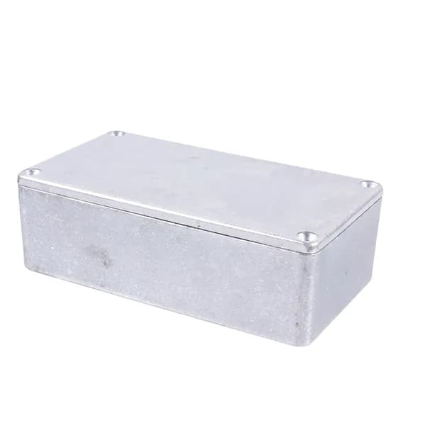 Серебристый алюминиевый корпус для stomp box, защитный короб для гитарных эффектов