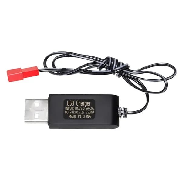 USB кабель для зарядки LiPo и литиевых батарей 3.6V, 4.8V, 6V, 7.2V со вилками SM2P/JST/KETPlug для зарядки игрушек на пульте управления