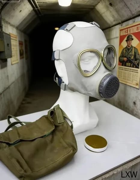 Купить ретро противогаз 65 типа - советский стиль, винтажный военный аксессуар