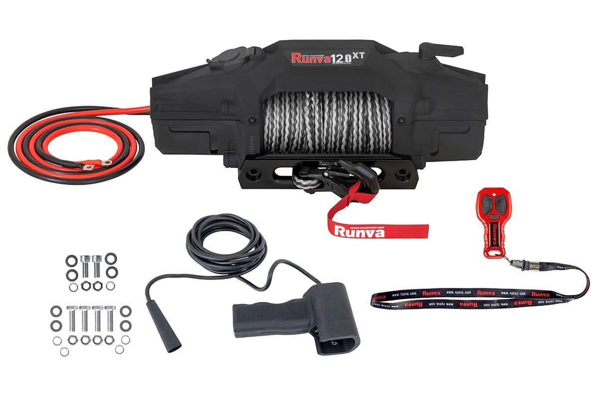 Лебёдка автомобильная электрическая 12V Runva EWXT12000FSR 5443 кг синтетический трос, EWXT12000FSR