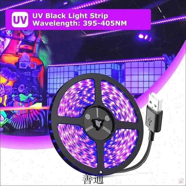 Ультрафиолетовый Светлая полоса 5M/ UV LED strip Light УФ лампа, 395-400 нм