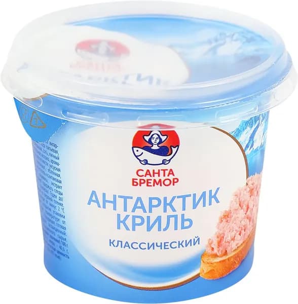 Крем-паста из морепродуктов САНТА БРЕМОР Антарктик-Криль классический, 150г 3 шт.