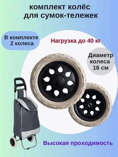 Колесо для садовой тачки 160×38 мм, пластик