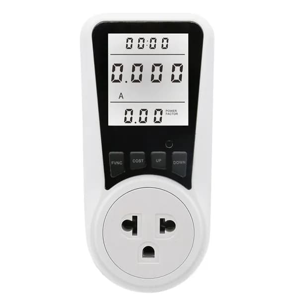 Умная розетка для измерения мощности с LCD-дисплеем и белой подсветкой