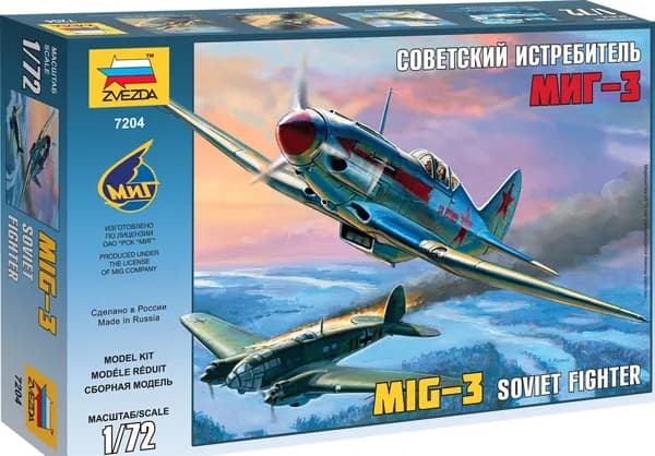 Сборная модель Zvezda (ЗВЕЗДА) Самолет МиГ-3