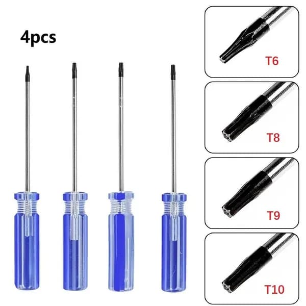 Набор из 4 шестигранных отверток Torx (T6+T8+T9+T10)