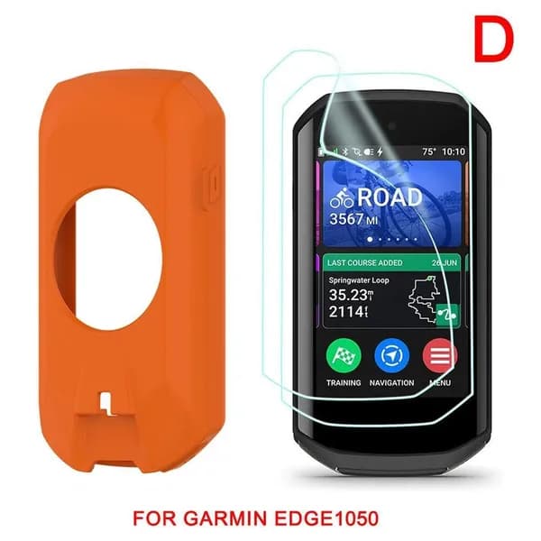 Силиконовый защитный чехол, совместимый с Garmin Edge 1050 (пленка TPU + силиконовый чехол)