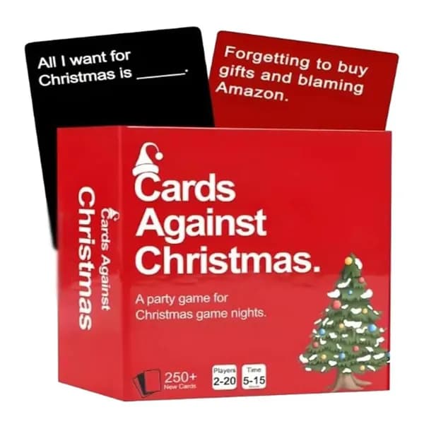 Карточная игра Cards Against Christmas для взрослых, 250 карт, красная коробка