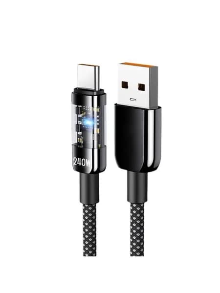 Кабель для мобильных устройств USB Type-C/USB Type-C, 0.25 м, черный