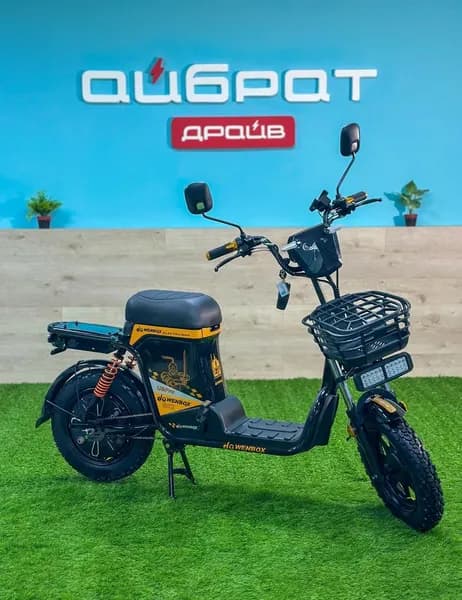 Электровелосипед Wenbox U3 Pro (60V/30Ah/1200W), железо-фосфатный аккумулятор (LiFePo4), для города и дачи, курьерский, черный