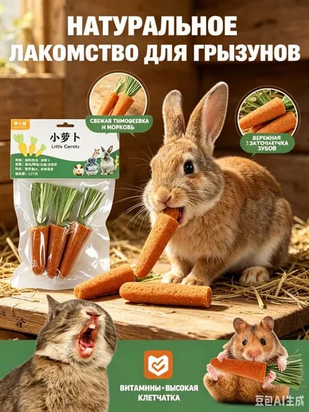 Лакомство для кроликов и грызунов, морковный травяной торт с тимофеевкой для заточки зубов, полезный десерт для хомяков, морских свинок и шиншилл