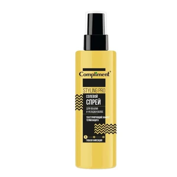 Compliment Спрей для волос Styling pro Солевой, для объёма и укладки, 200 мл