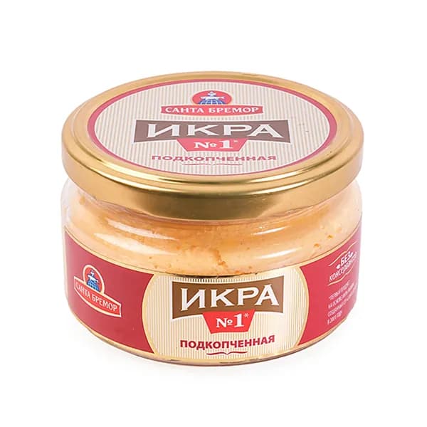Икра мойвы Санта Бремор подкопченная 180 г