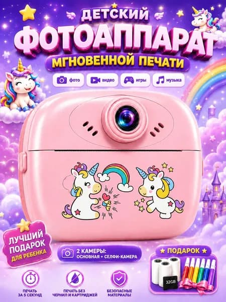 Фотоаппарат детский мгновенной печати