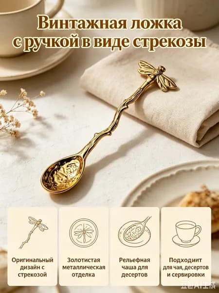 Ложка столовая 1 предм. золотой