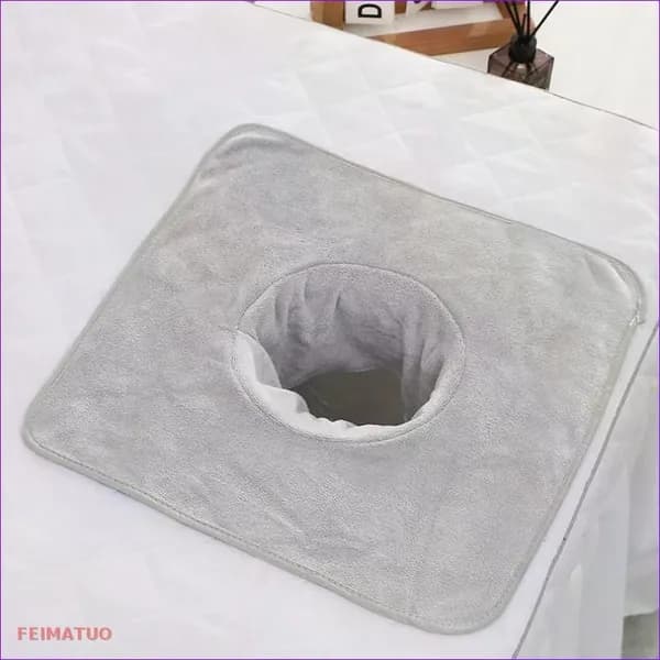 1 кусок 35*35 см полотенце с отверстием для косметического ложа