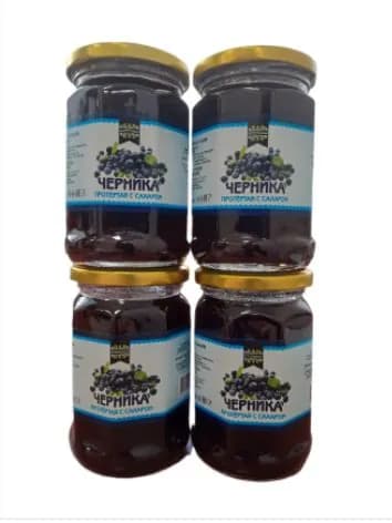 Черника протёртая с сахаром ПАН Консервычъ 350 г - 4 шт.