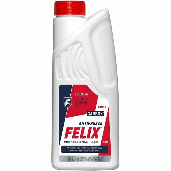 Антифриз FELIX CARBOX G12+ 1кг красный
