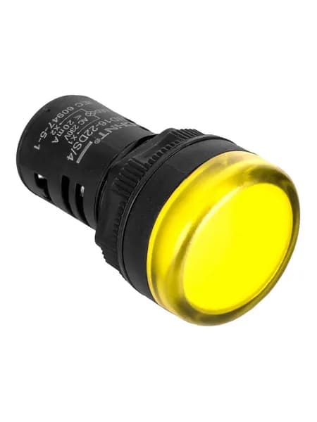 Лампа индикаторная сигнальная AD16-22HS LED матрица 22мм жёлтый
