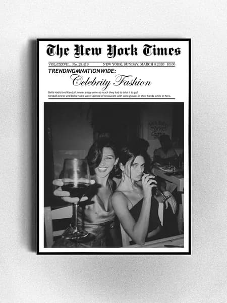 Постер на стену стильный Vogue Kendall Jenner (А3)