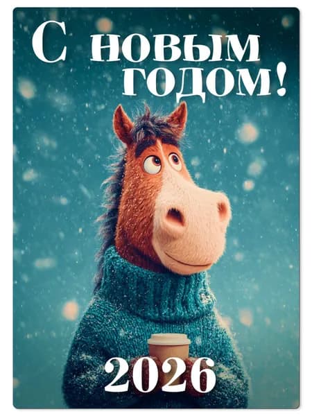 Магнит на холодильник в подарок на новый год, 1шт, 6х9см