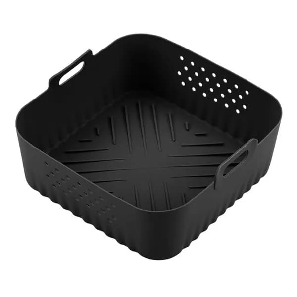 (1шт) Силиконовый противень для выпечки Air fryer 190-черный