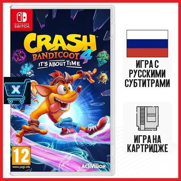 Игра Crash Bandicoot 4: Its About Time (Nintendo Switch, Русские субтитры)