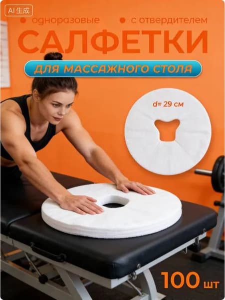 Одноразовые салфетки с отверстием для массажного стола, силиконовых подушек