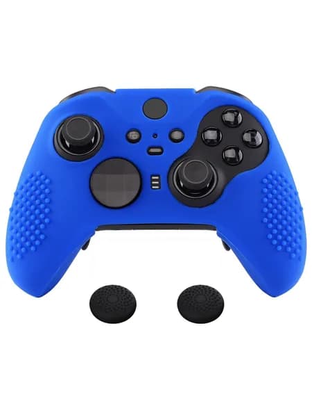 eXtremeRate Силиконовый чехол для геймпада Xbox Elite Series 2/Core, синий, антискользящий защитный кожух с накладками на стики для комфортной игры