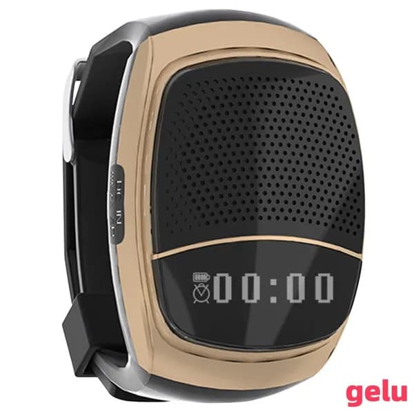 Браслет-колонка B90 золотистая спортивная с Bluetooth и аккумулятором 400 мА ч