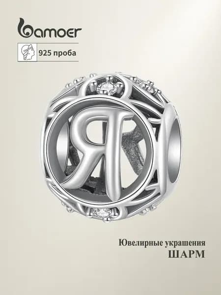 Шармы из серебра буква-Я