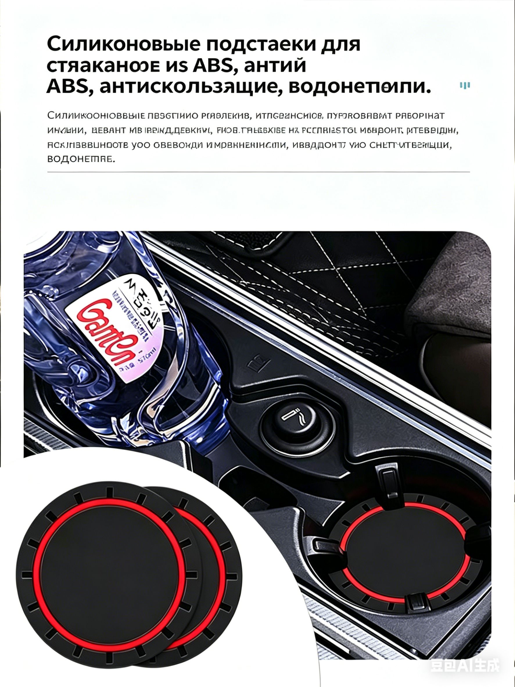 Силиконовые коврики для подстаканников автомобиля, 2 шт., антискользящие, водонепроницаемые, противоударные, защита от пыли и скрипа
